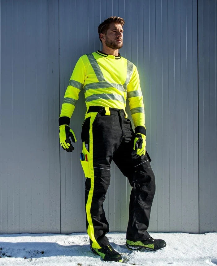Radne hlače Zimske crno-žute - NEON H6471