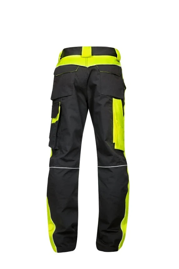 Radne hlače crno-žute - NEON H6401