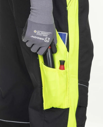 Radne hlače skraćene crno-žute - NEON H6432