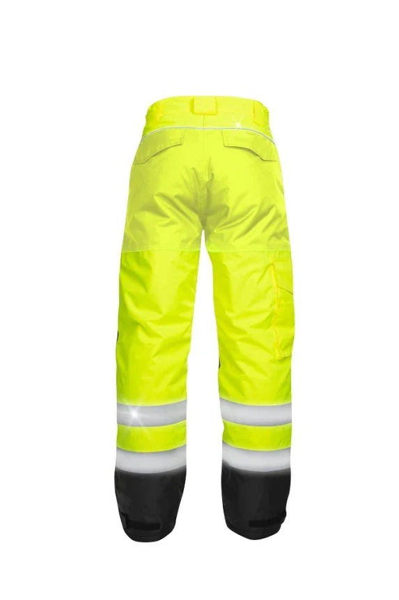 Refleksne radne hlače zimske žute - HOWARD  H8940